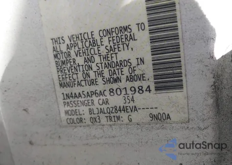 2010 Nissan Maxima 3.5 S from USA, damaged, VIN 1N4AA5AP6AC801984